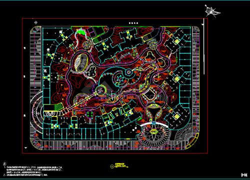 园林景观照明施工cad平面设计图